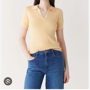 Yellow polo style sweater